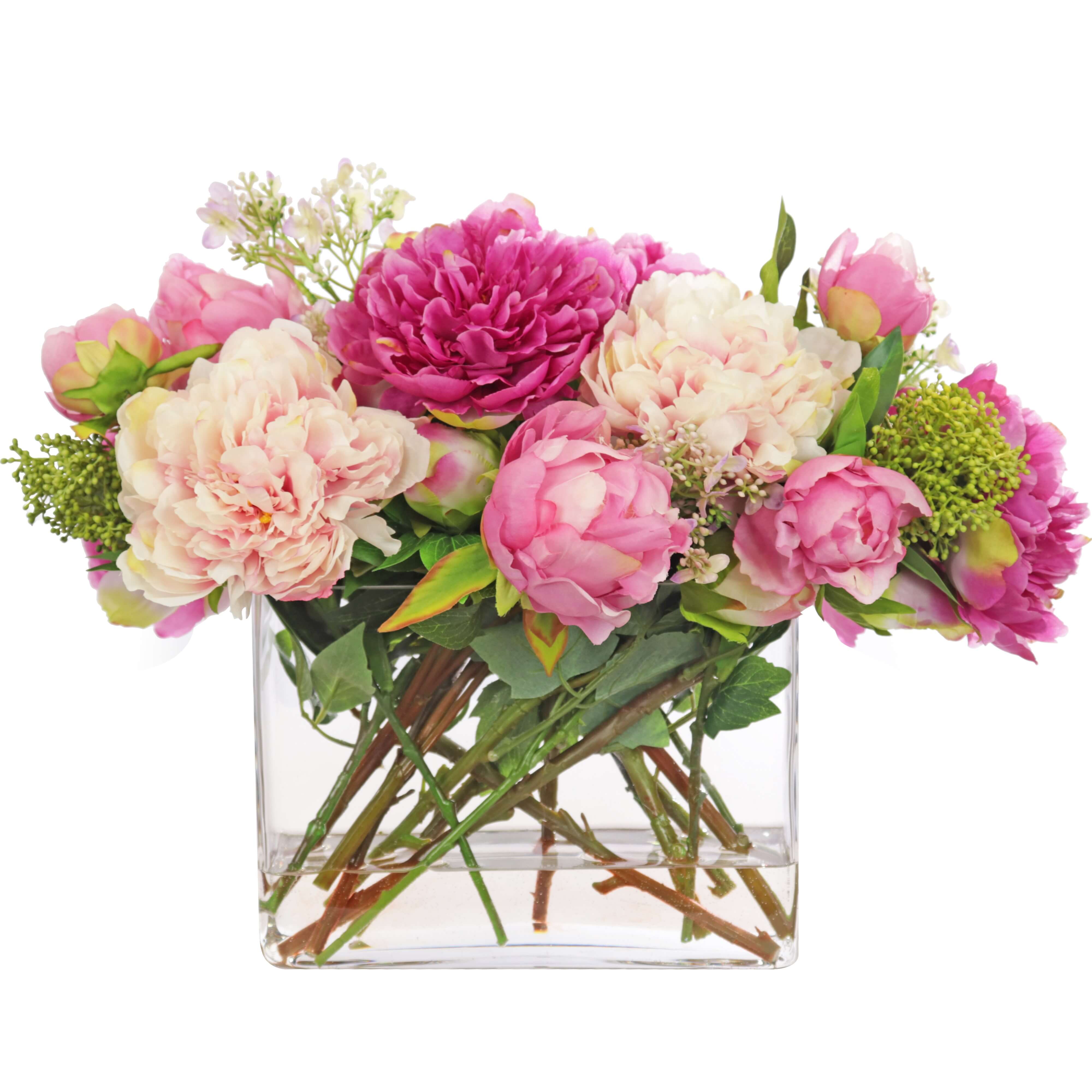 Artificial silk peony arrangements available online