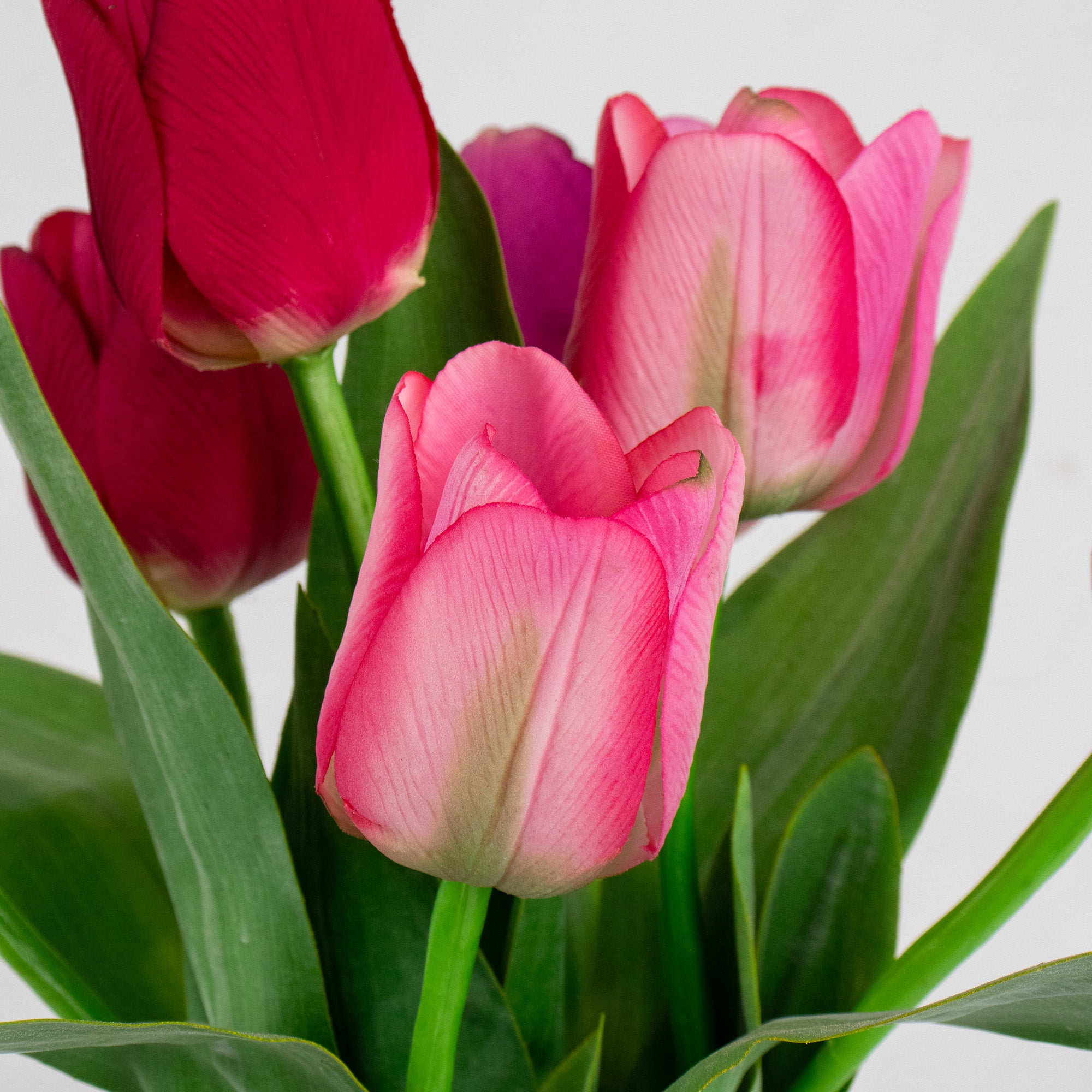 39cm Faux Pink Tulip Mix Arrangement