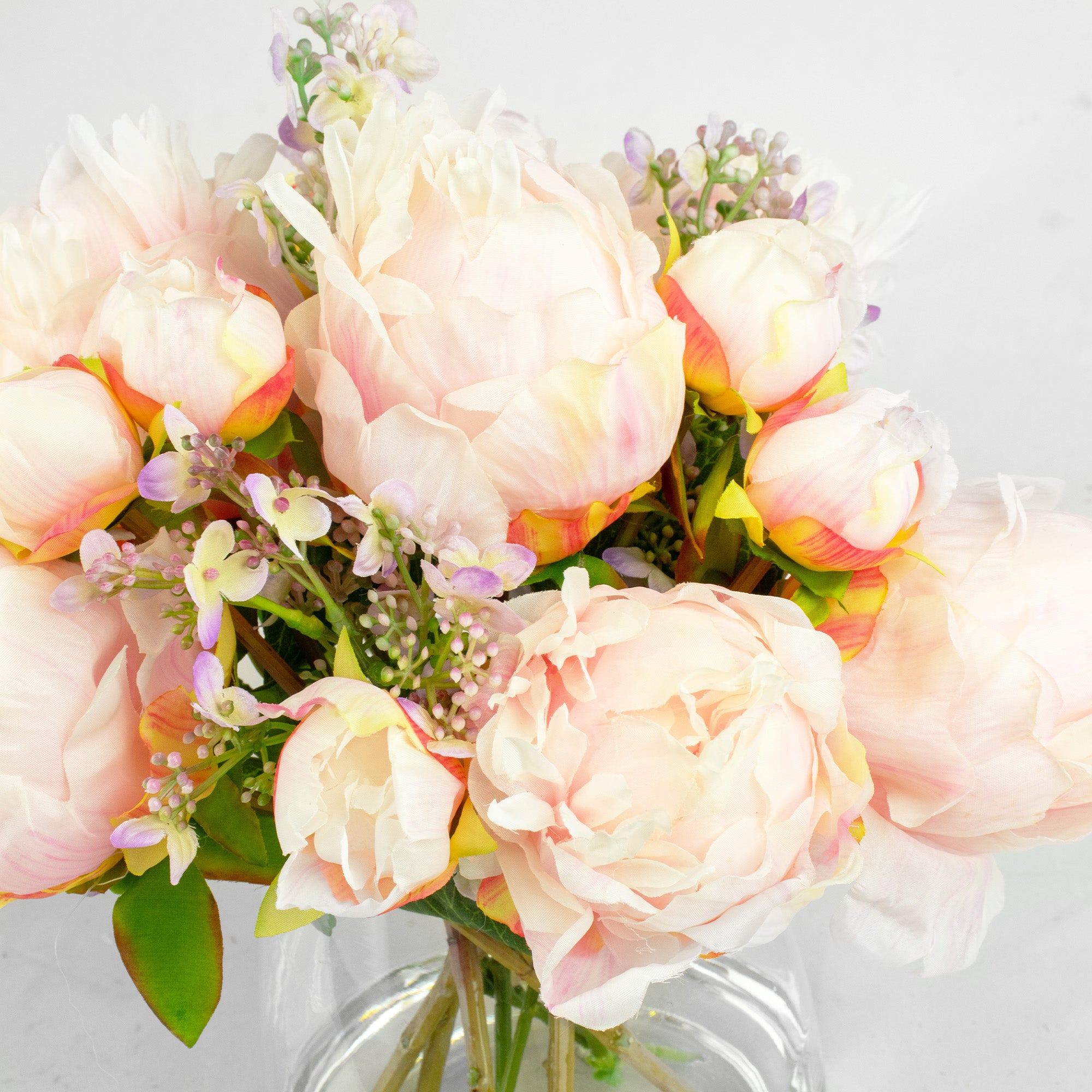 35cm Faux Pink Peony Arrangement