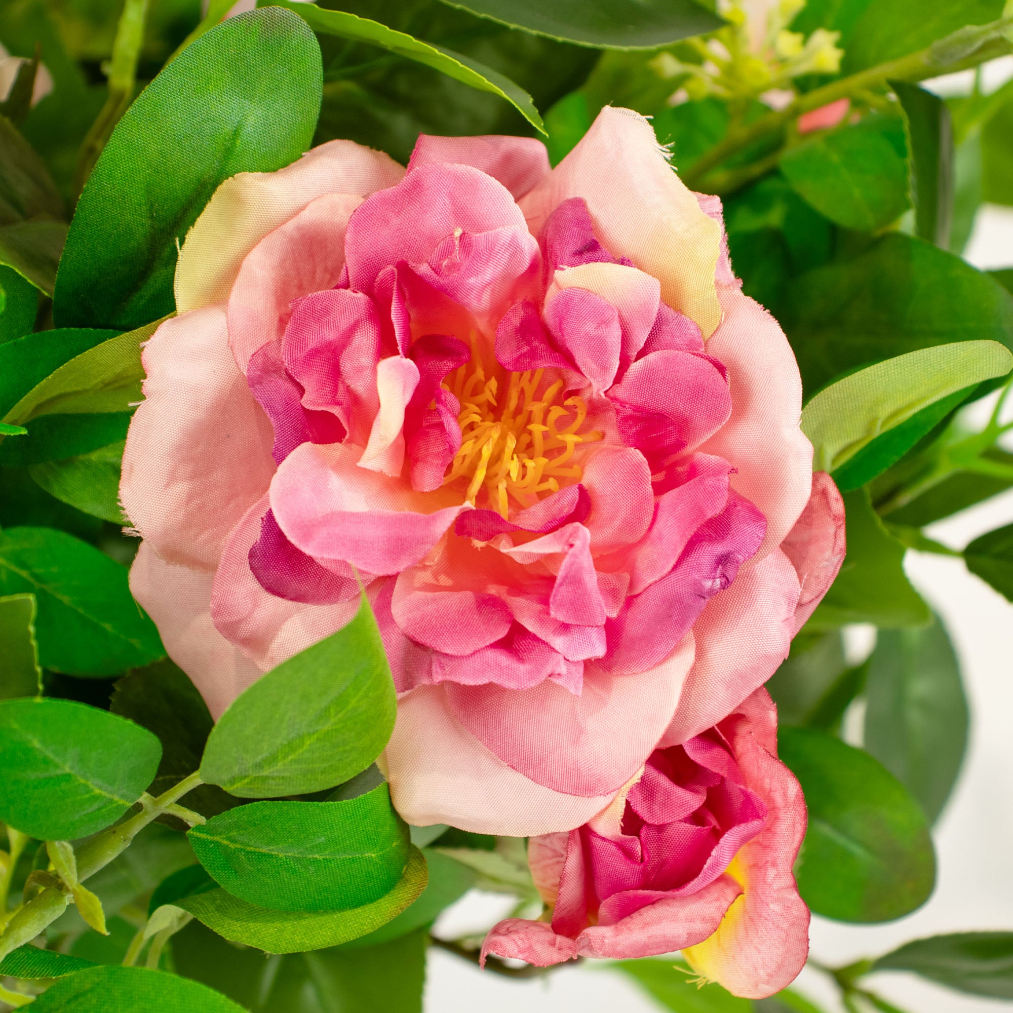 45cm Faux Rose, Peony & Foliage Arrangement