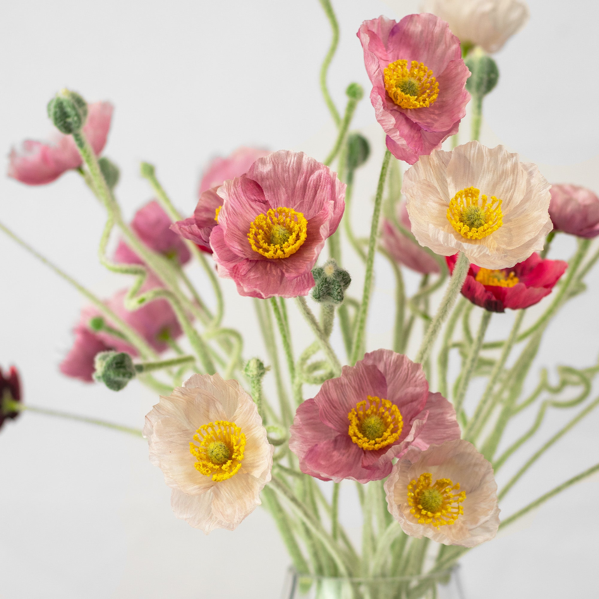 50cm Faux Mixed Poppy Arrangement