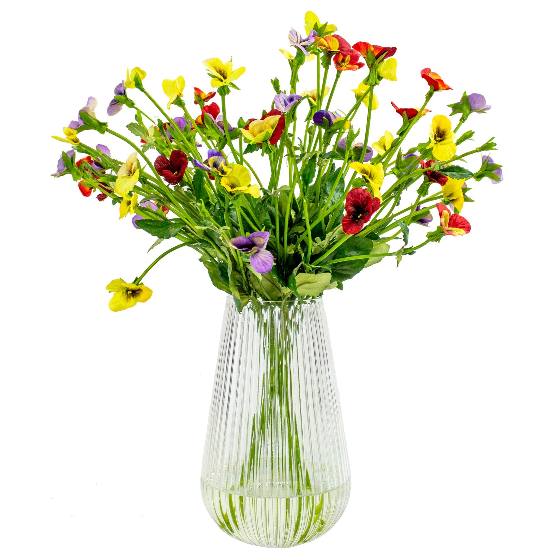 50cm Faux Mixed Pansy Arrangement
