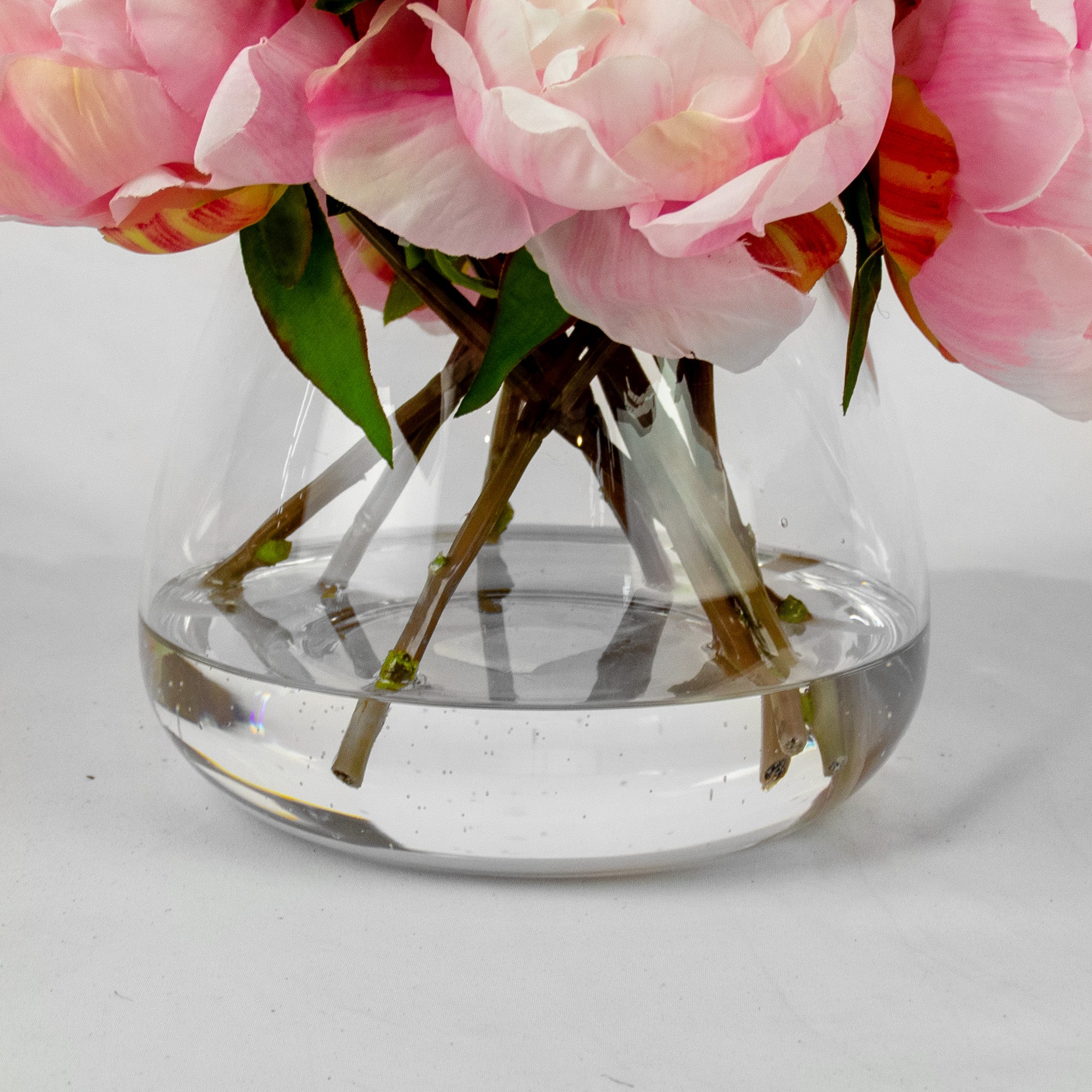 34cm Faux Pink Peony Arrangement
