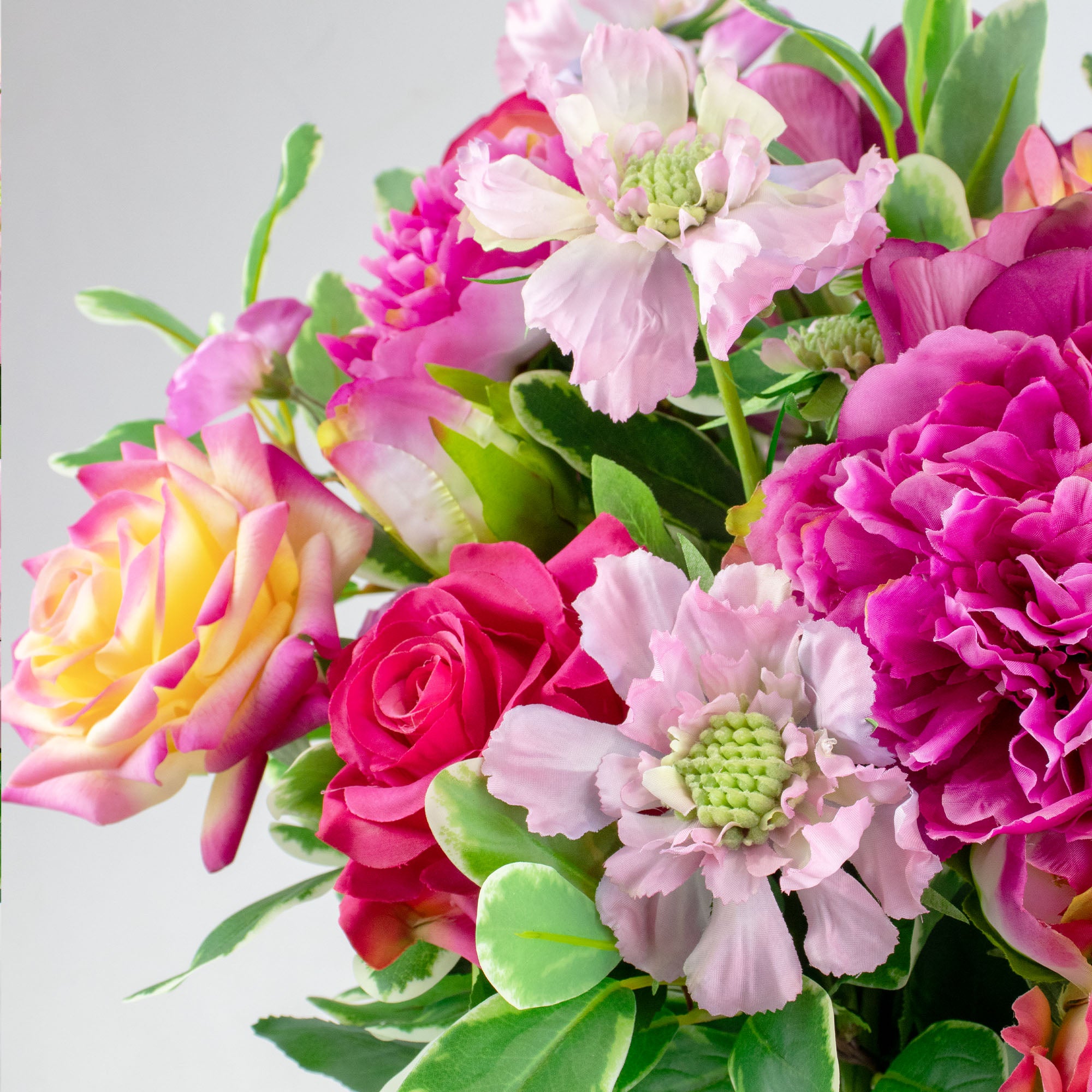 60cm Faux Fuchsia & Plum Mix Arrangement