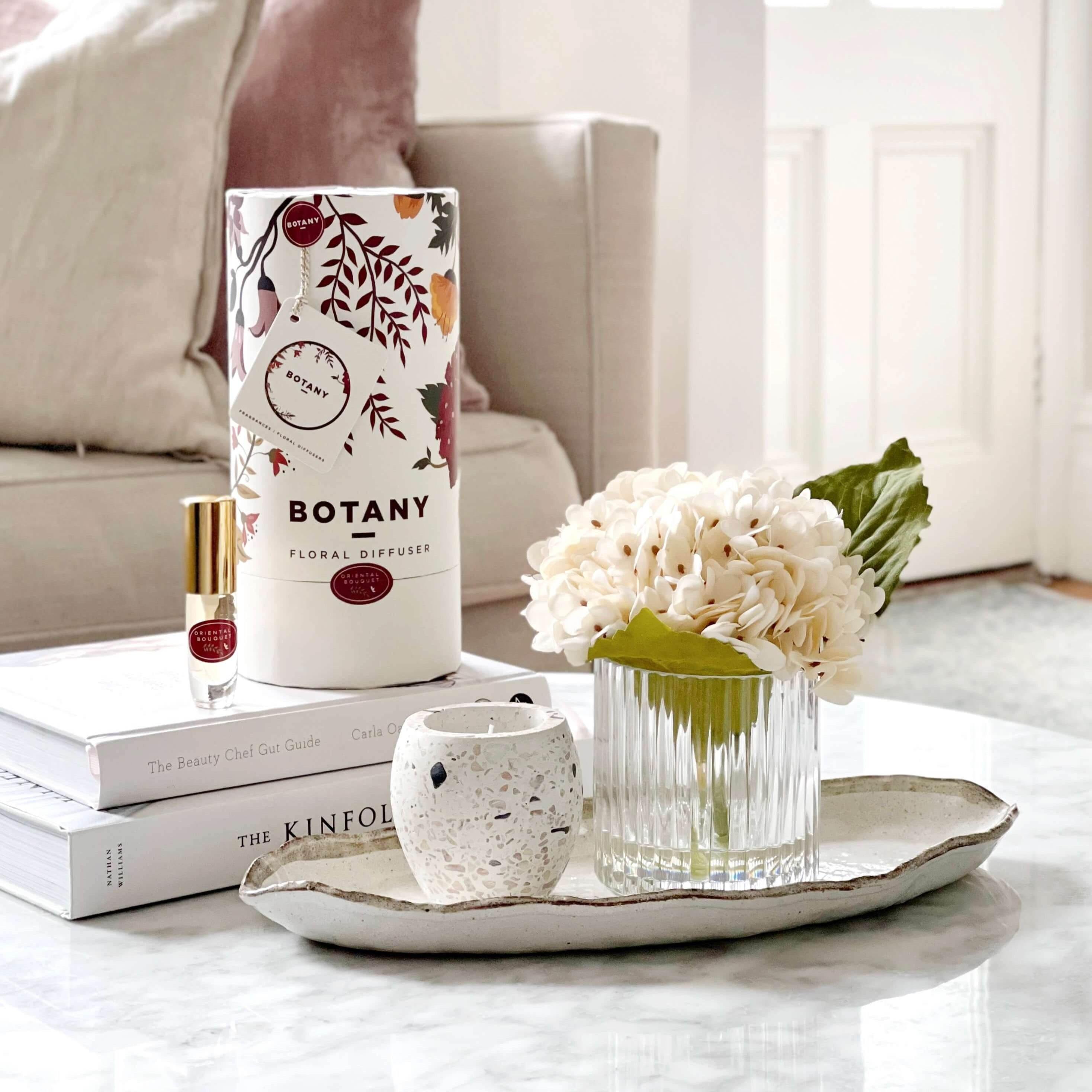 Hydrangea floral diffuser set