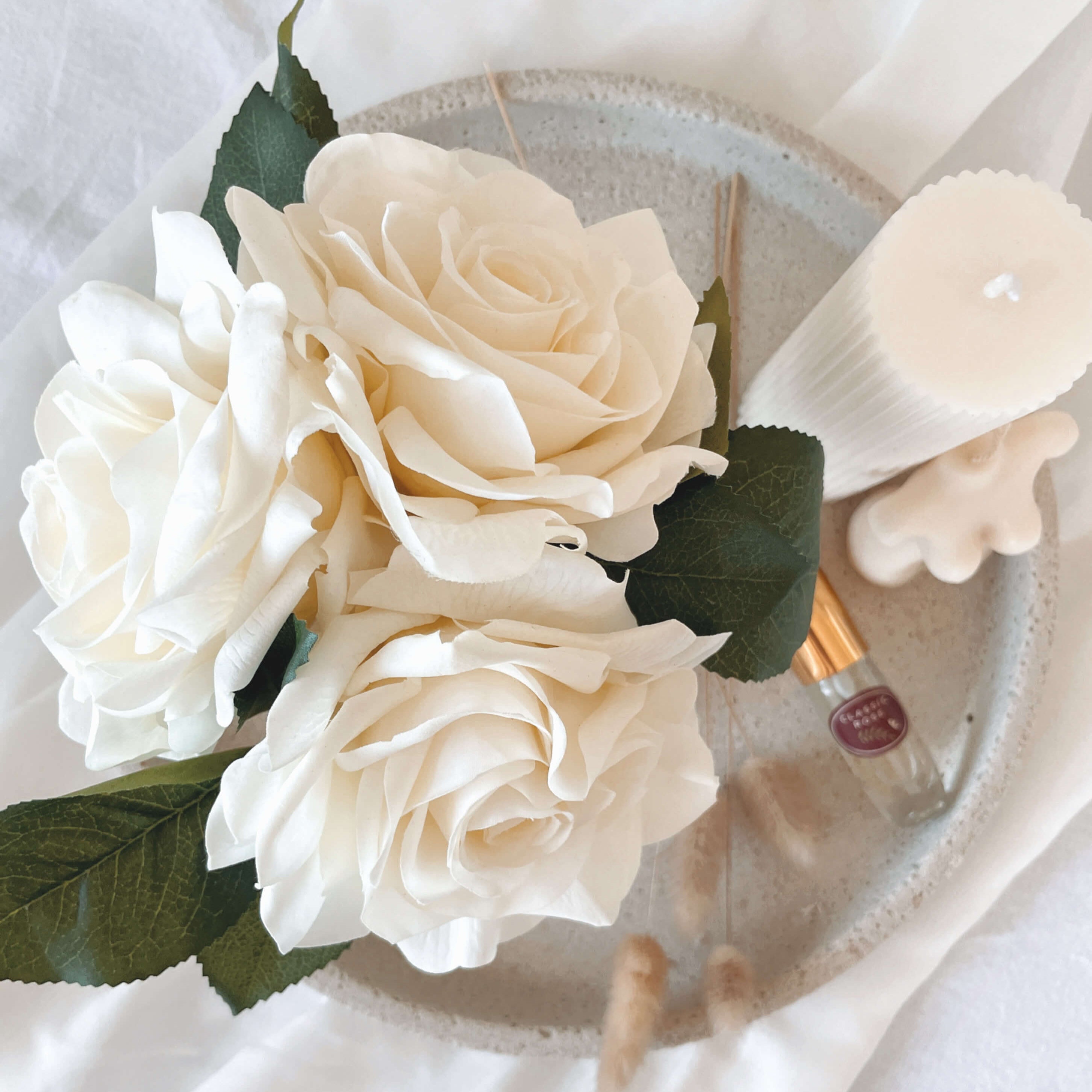 Fake rose flowers real touch