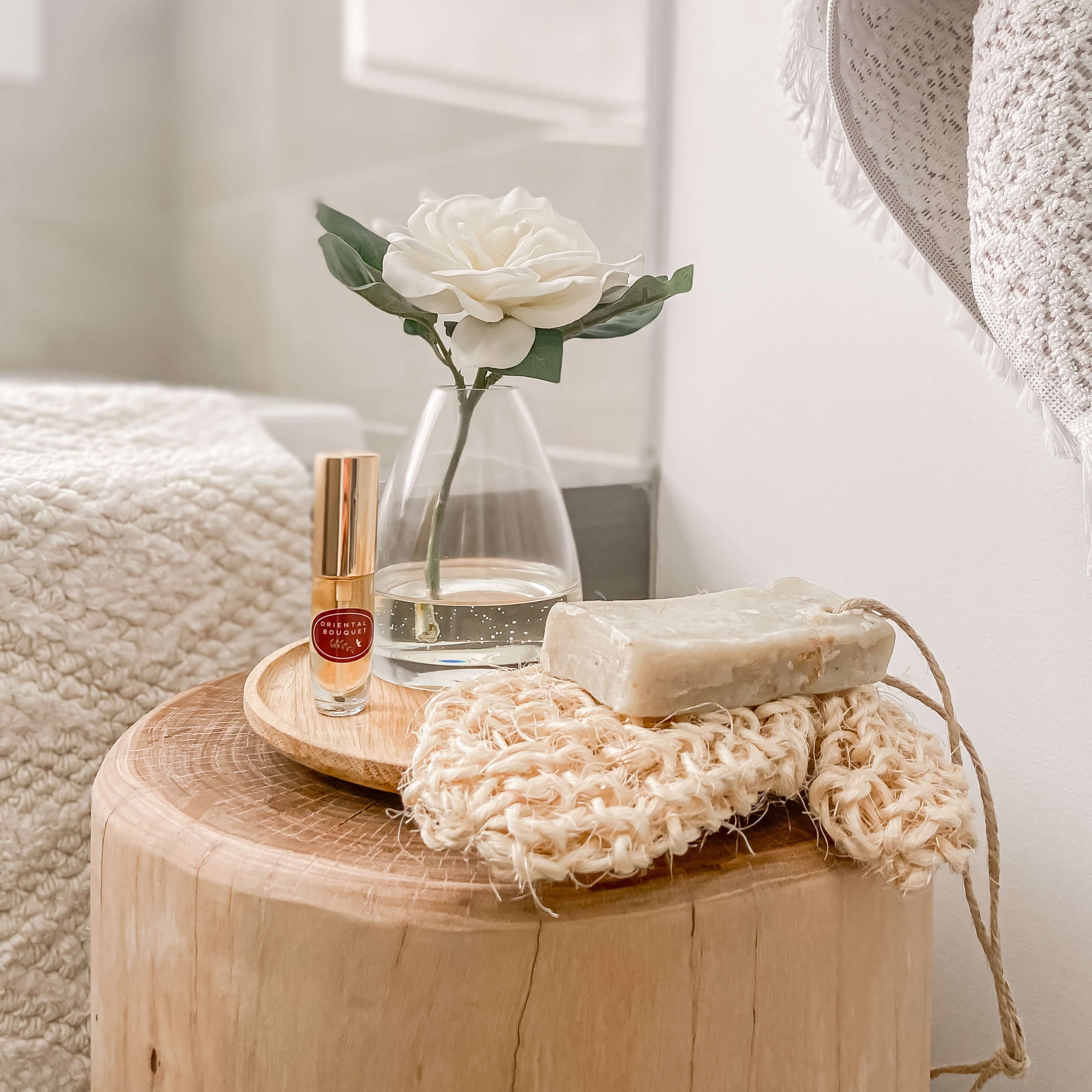 Silk flowers with perfume