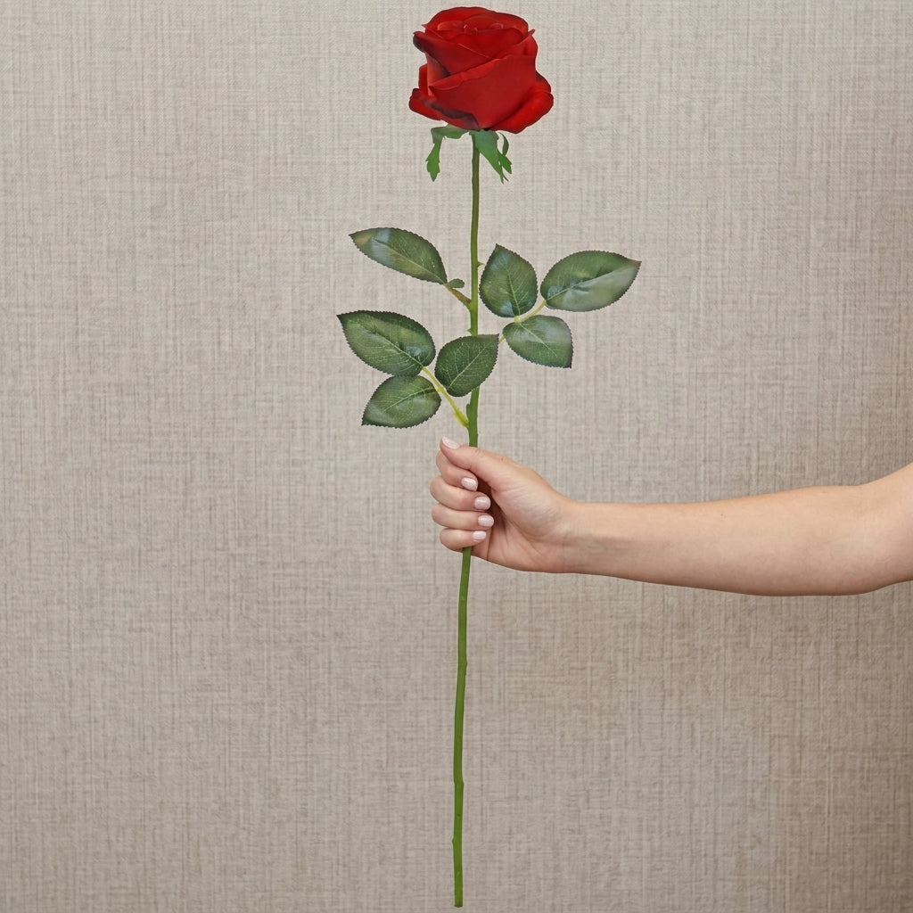 Rose Spray - Red | Artificial Red Rose Flower | Realistic Silk Flowers