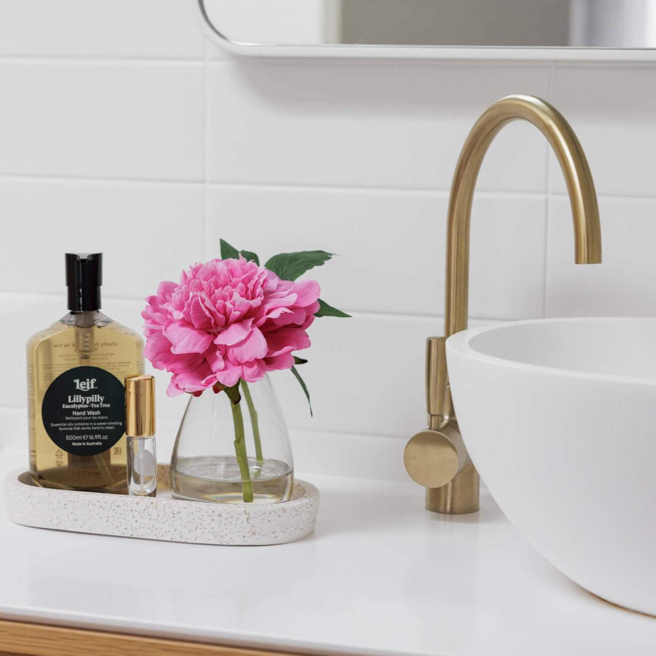 Artificial peony flower arrangements with floral fragrances