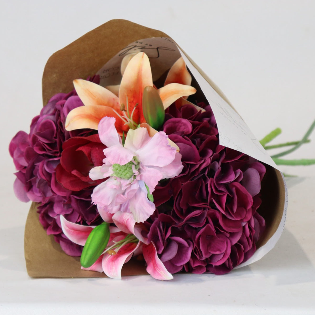 Tangerine Skies Silk Flower Bouquet