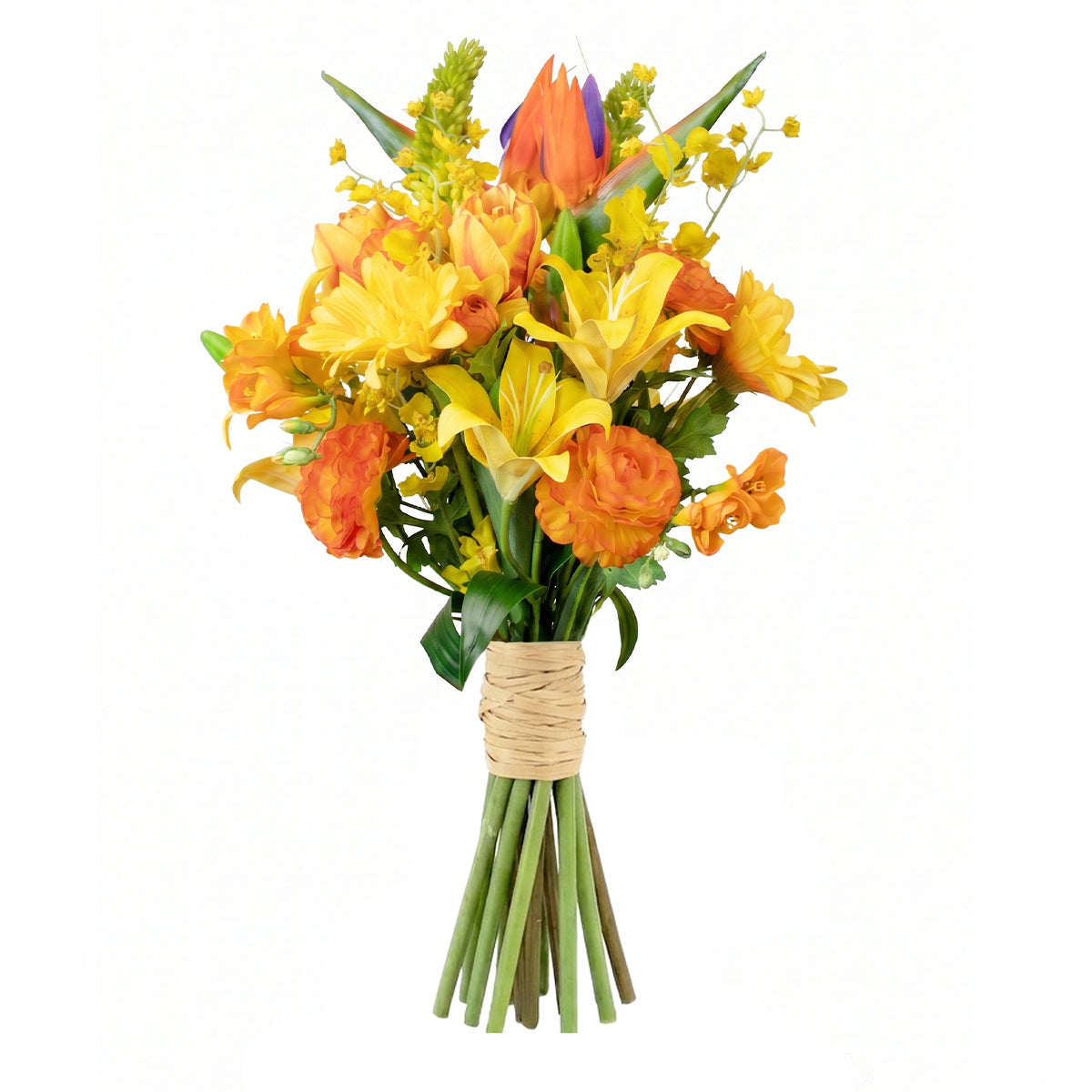 Tropical Sunburst Silk Flower Bouquet
