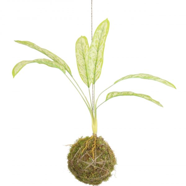 Fake hanging plant with greenery