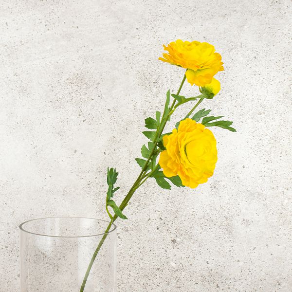 Artificial Yellow Rananculus Stem