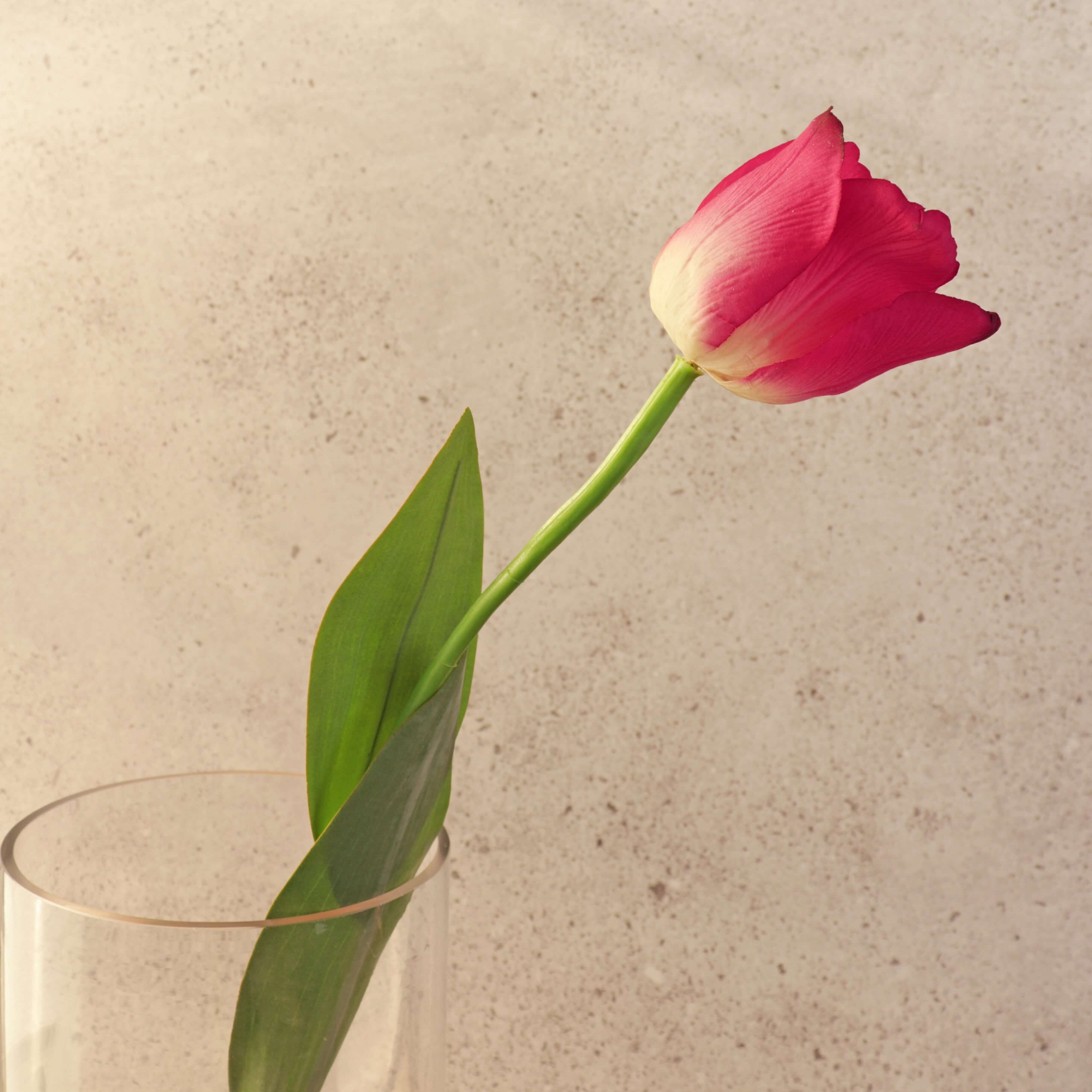 Fake Tulip Spray in Burgurdy