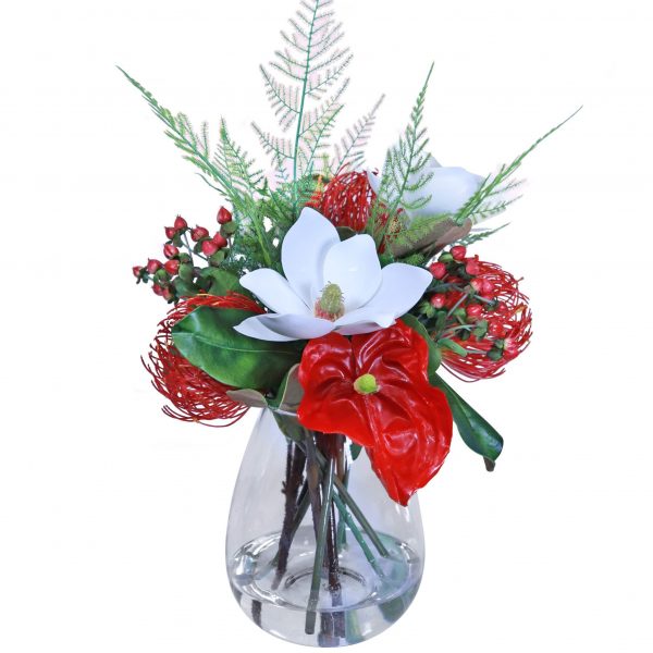 Artificial magnolia arrangement