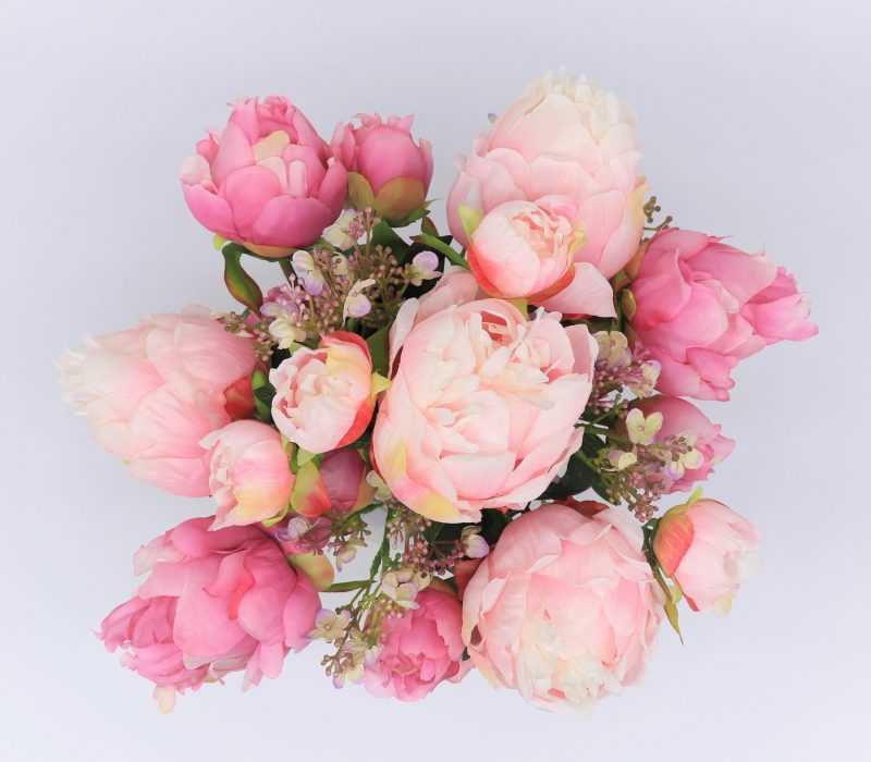 artificial peony bouquet