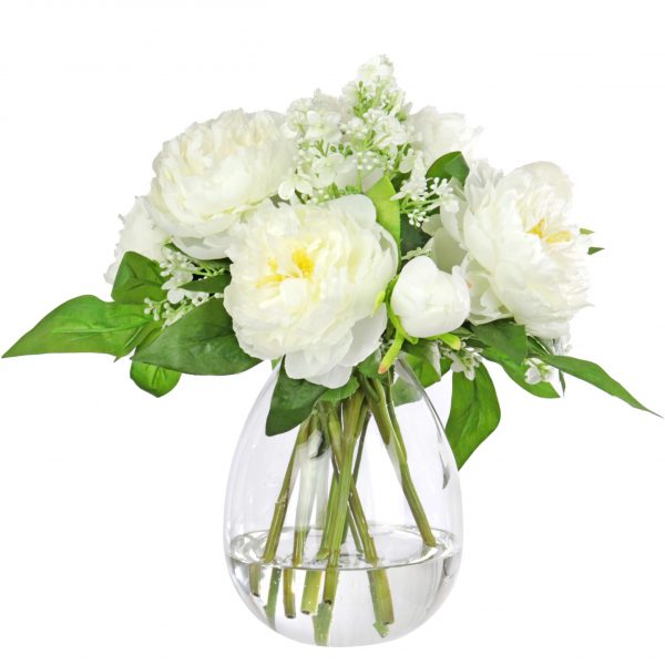Fake peony flower arrangement