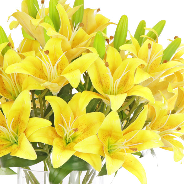 Tall artificial flower arrangement