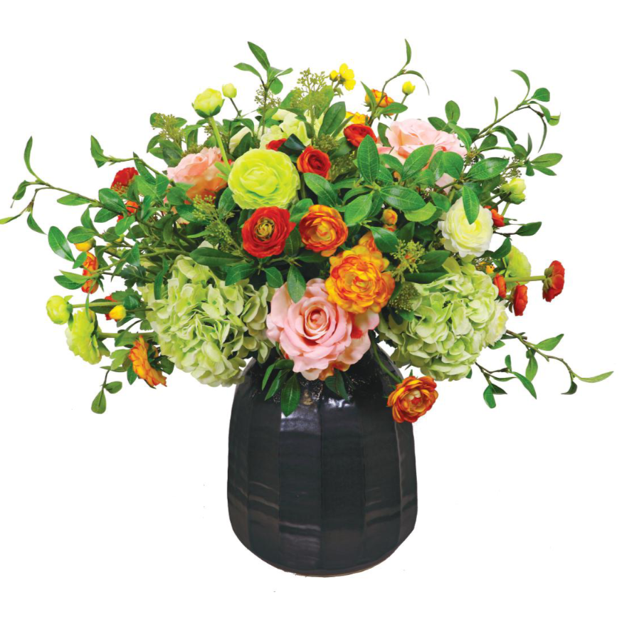 Artificial Flower Arrangement using a mixed bouquet