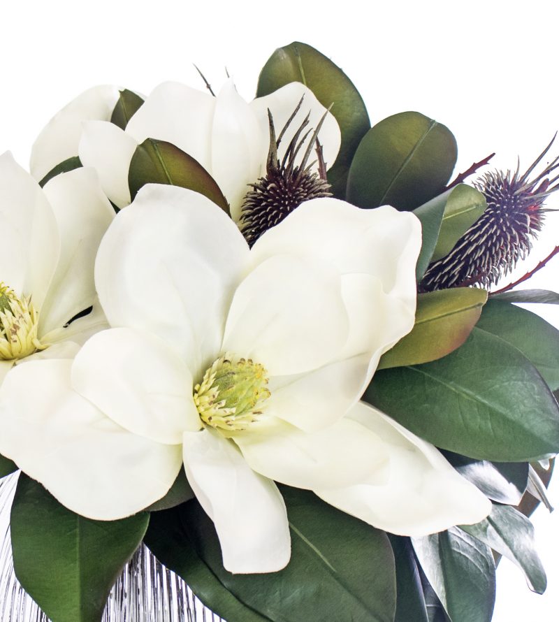 Silk magnolia blooms