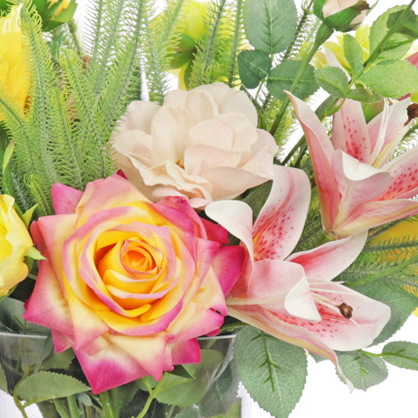 Artificial flower arrangement