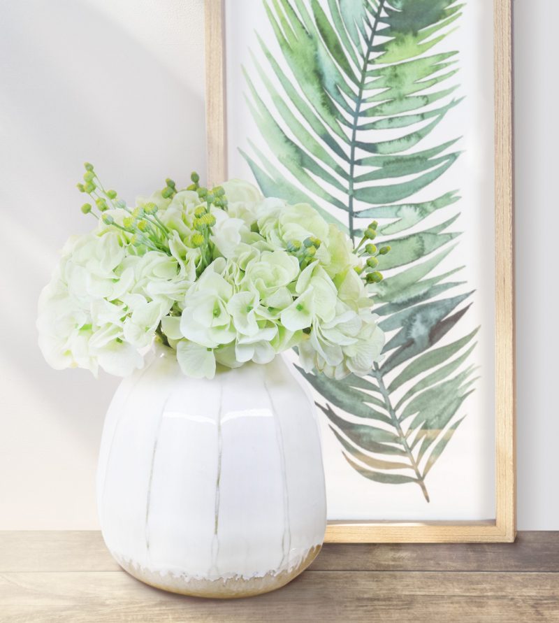 Artificial green real-touch hydrangea arrangement