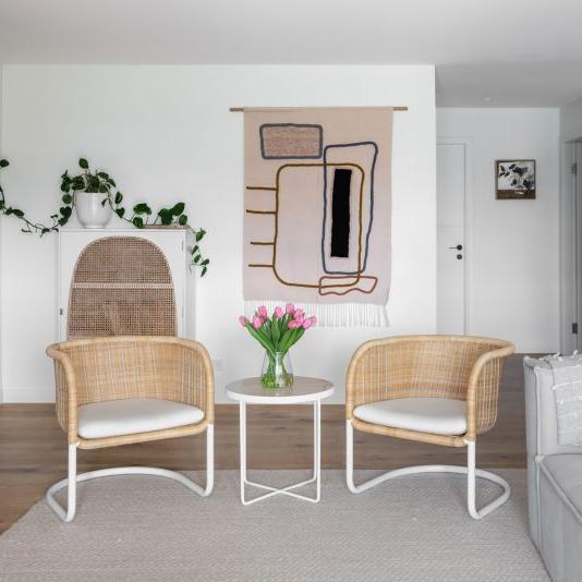 Silk pink tulip arrangement bringing colour to a room.