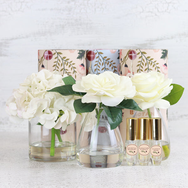 Artificial flower arrangement gift set bundle