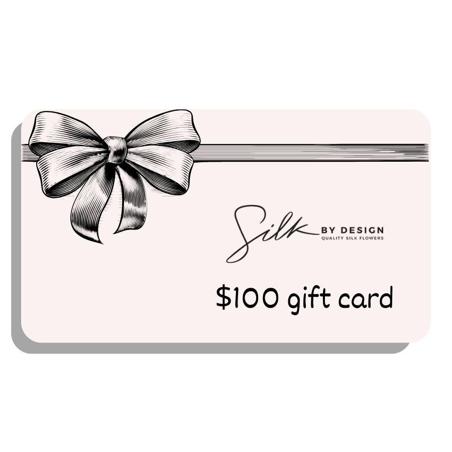 Gift card to purchase silk flowers and fake flower stems online