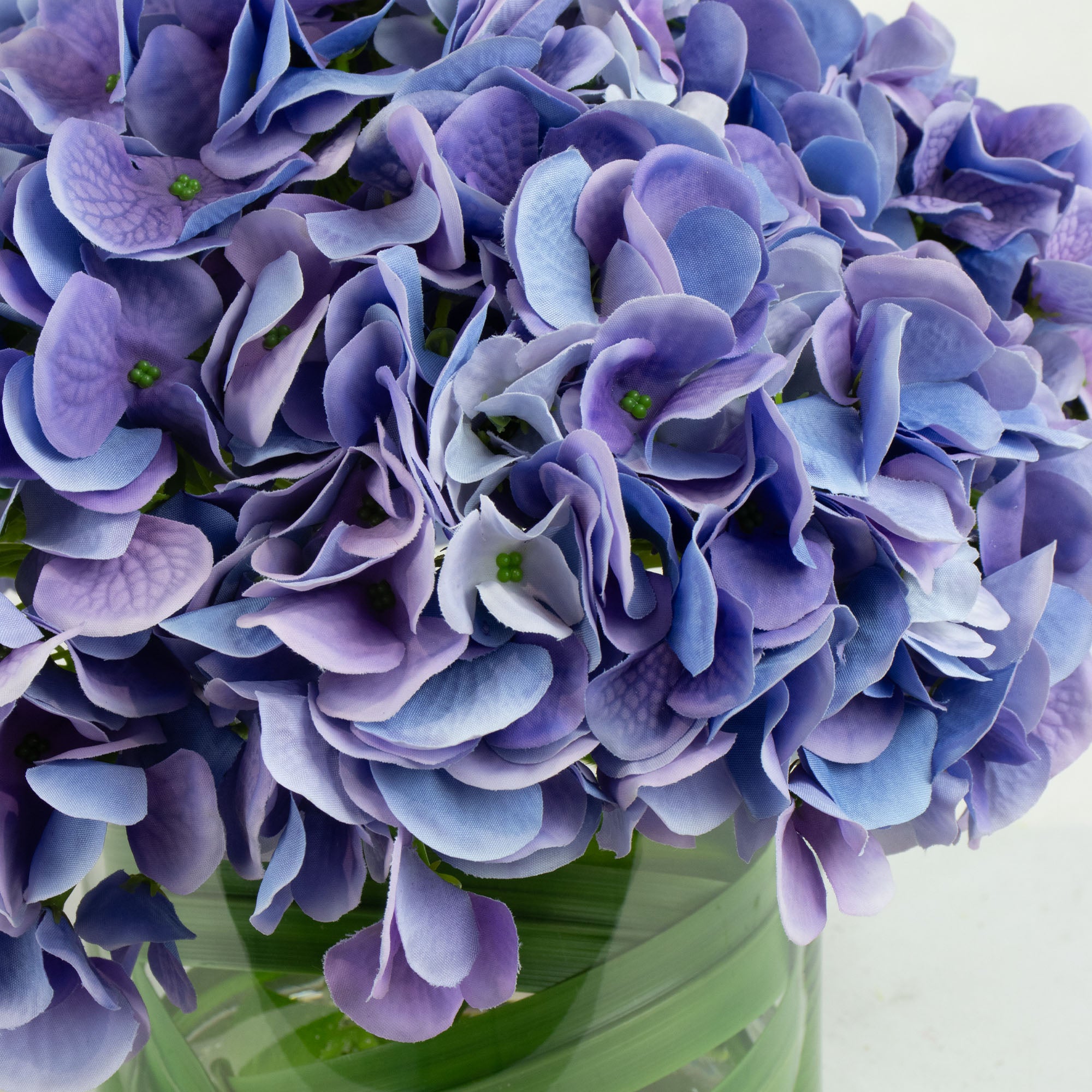 25cm Faux Dark Blue Hydrangea Arrangement