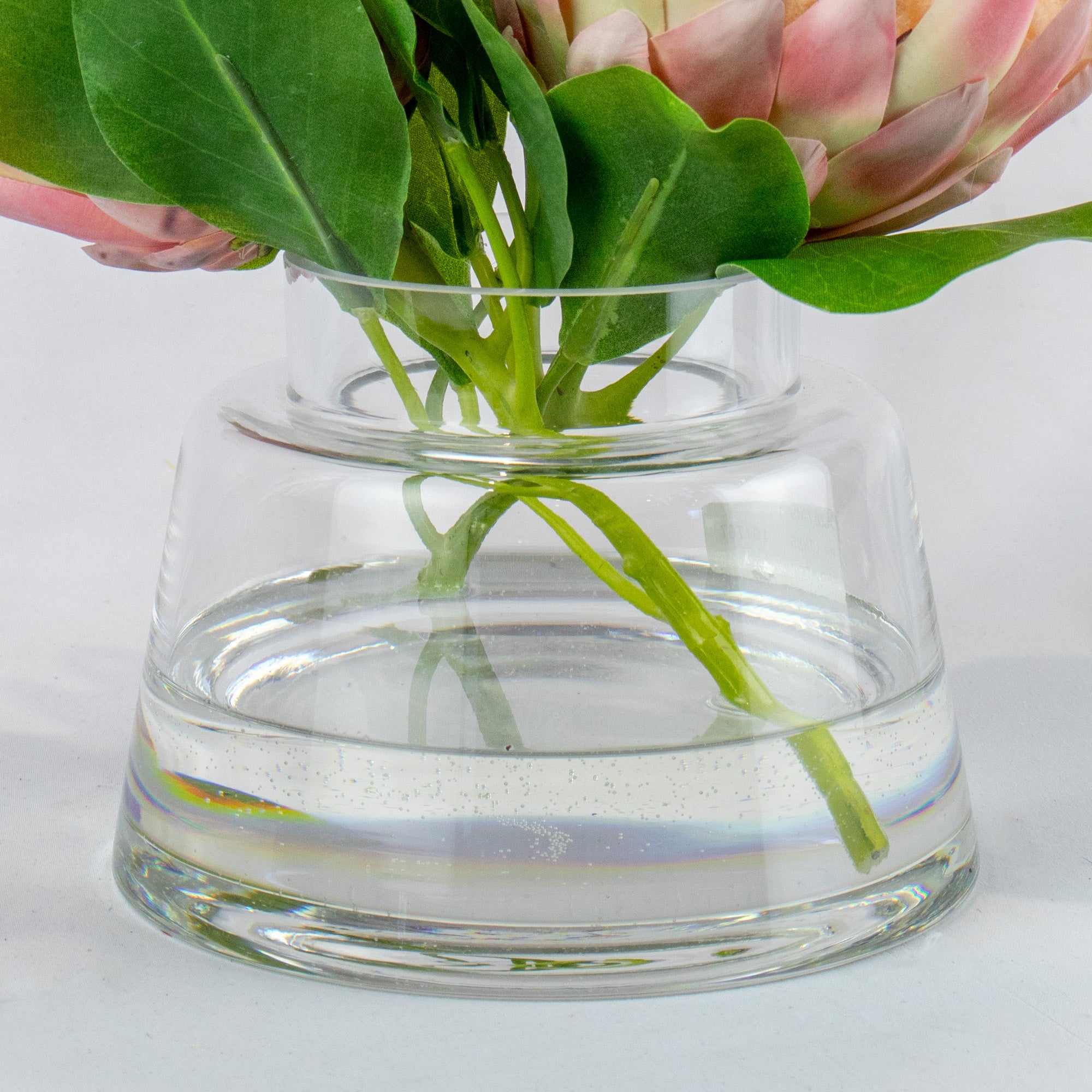 28cm Faux Pink Protea Arrangement