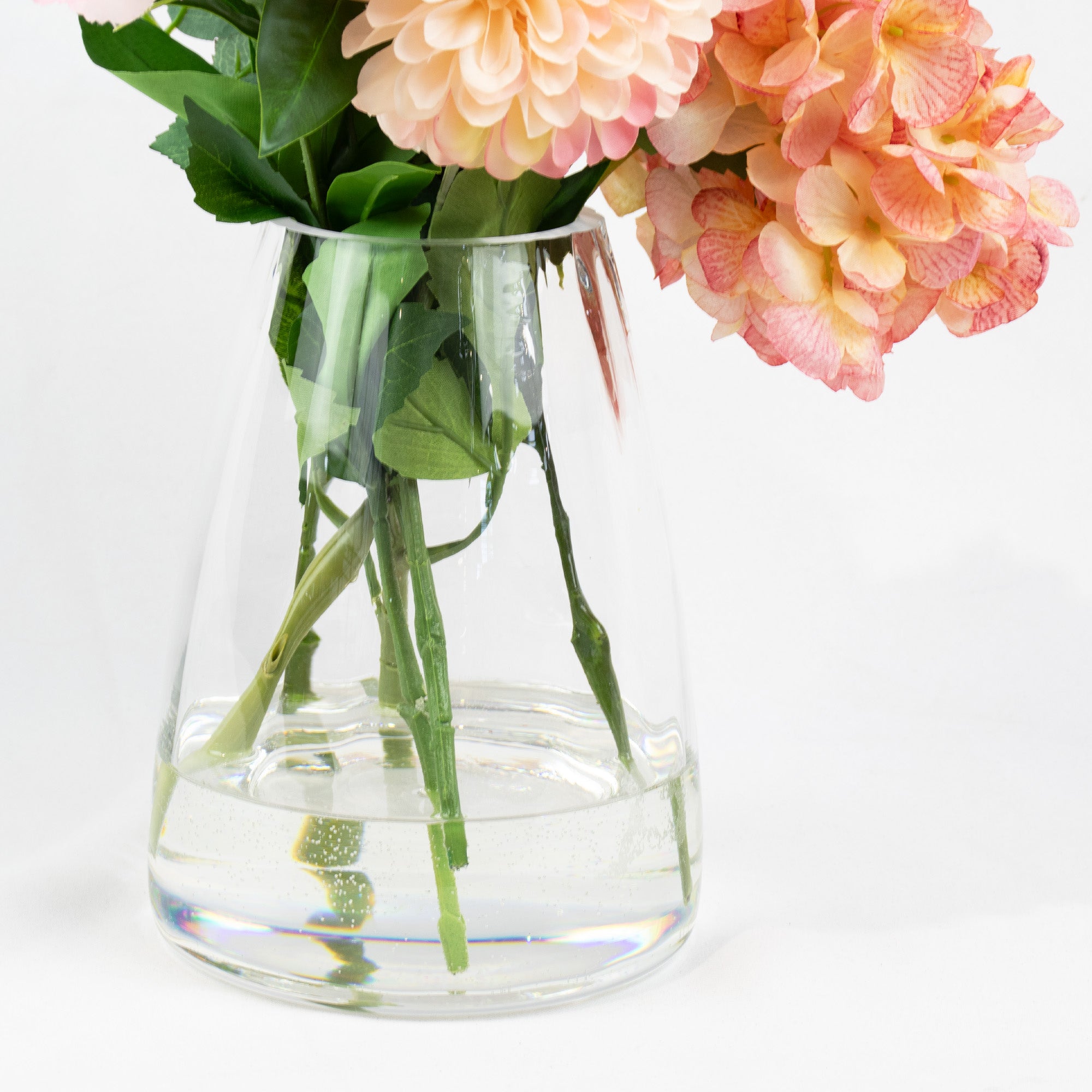 47cm Faux Hydrangea Pom-Pom Arrangement - Pink