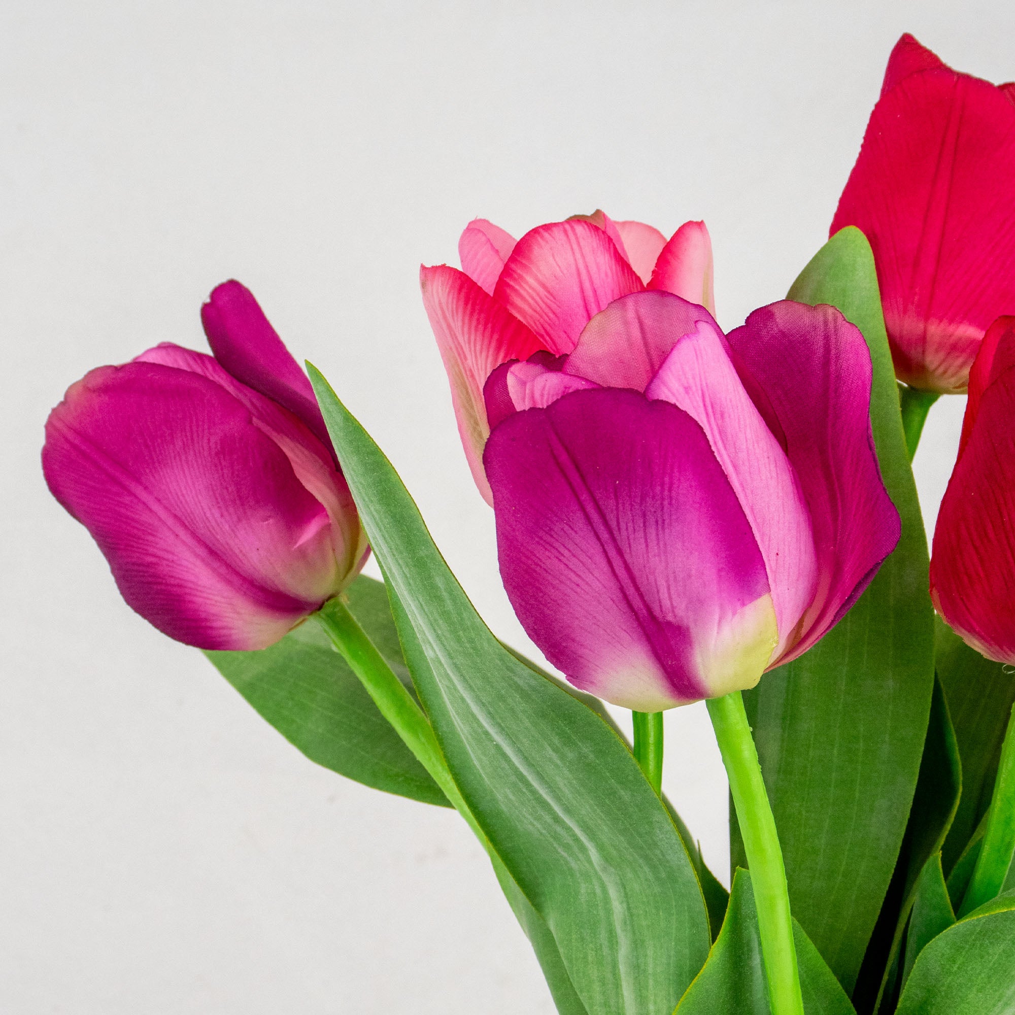 39cm Faux Pink Tulip Mix Arrangement