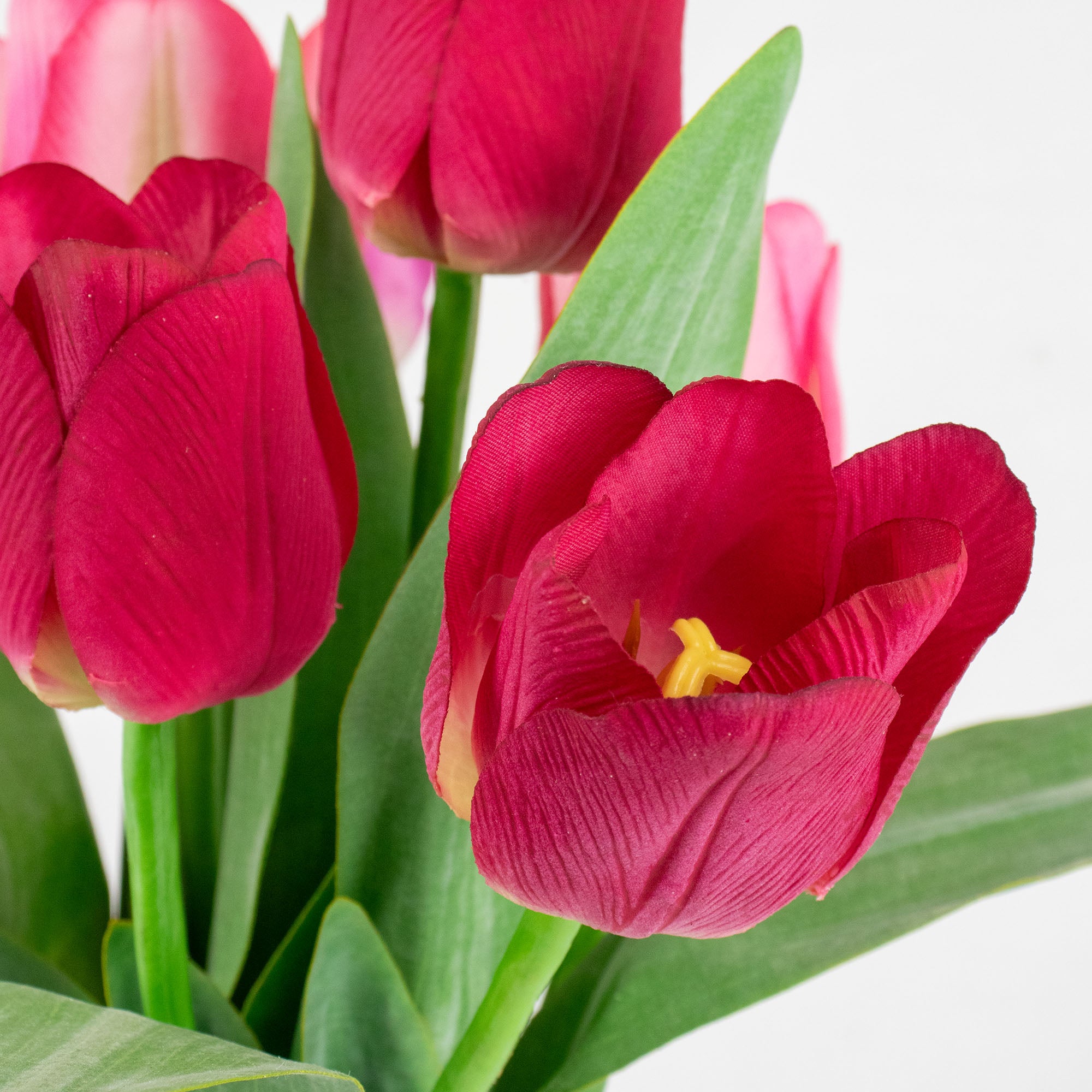 39cm Faux Pink Tulip Mix Arrangement