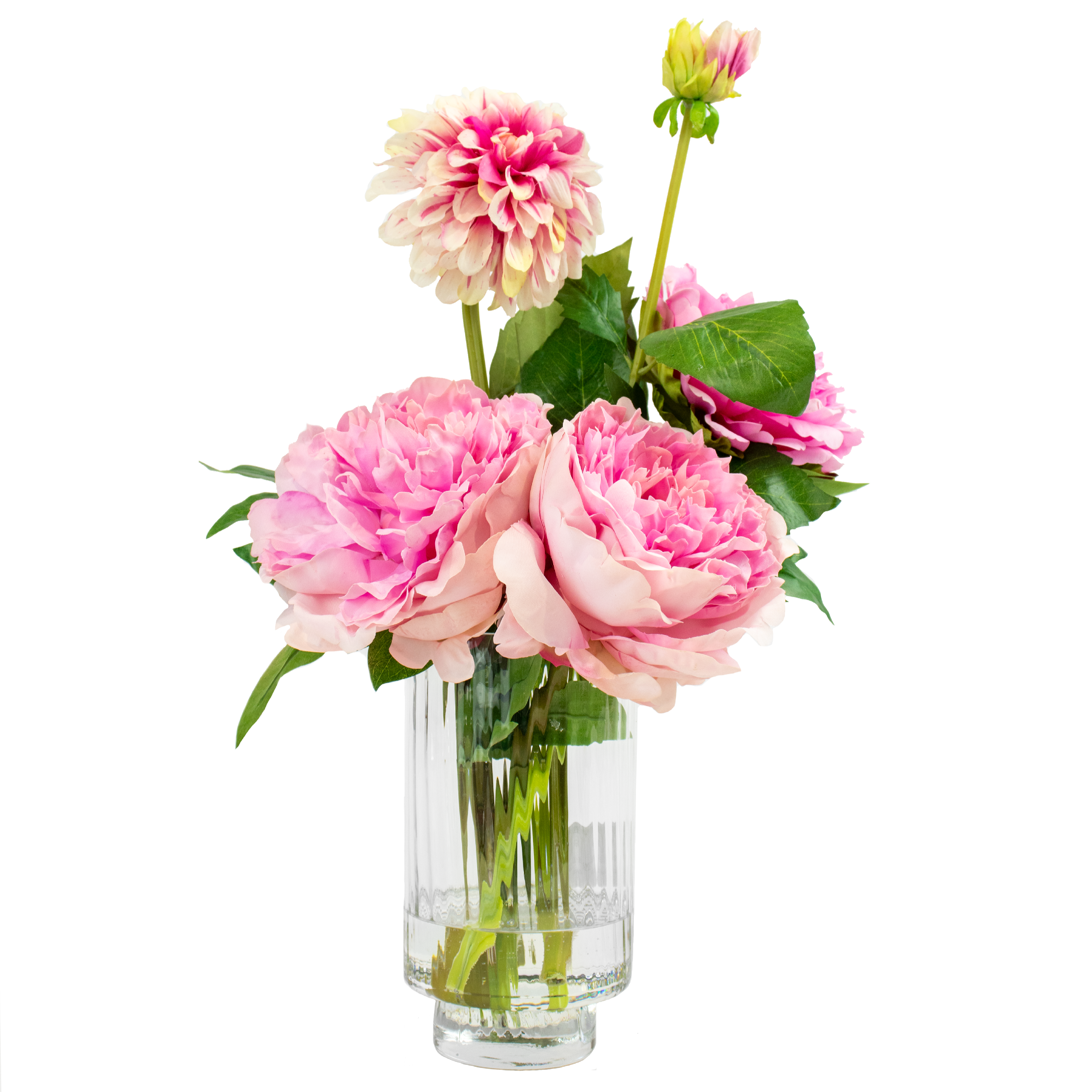 44cm Faux Pink Peony Arrangement