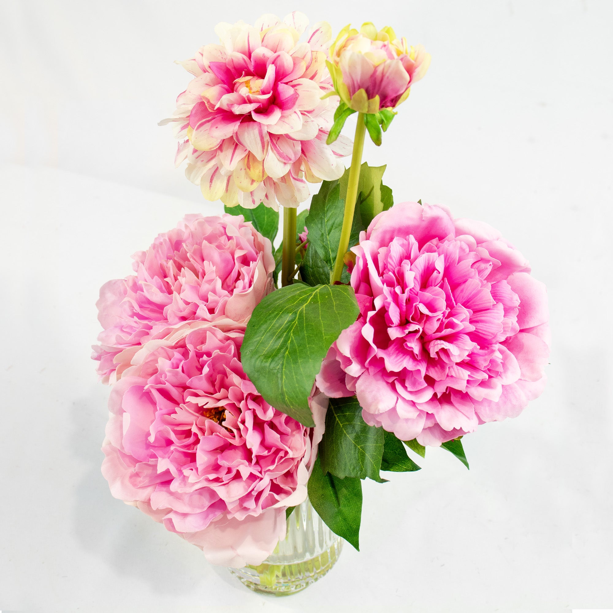 44cm Faux Pink Peony Arrangement