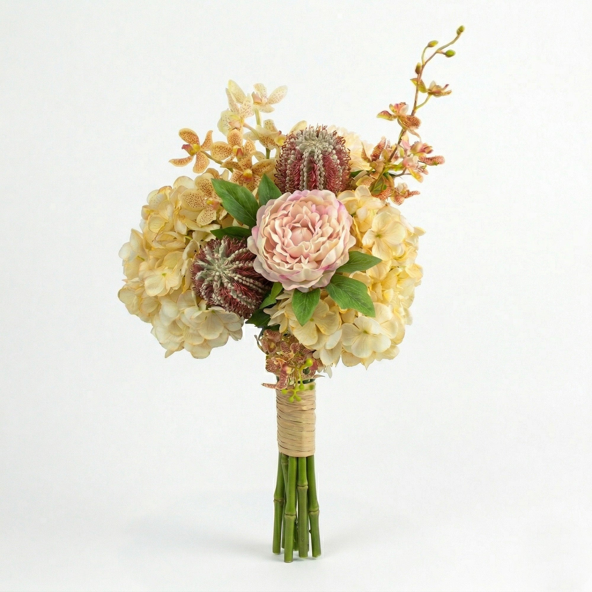 Classic Cream Garden Silk Flower Bouquet