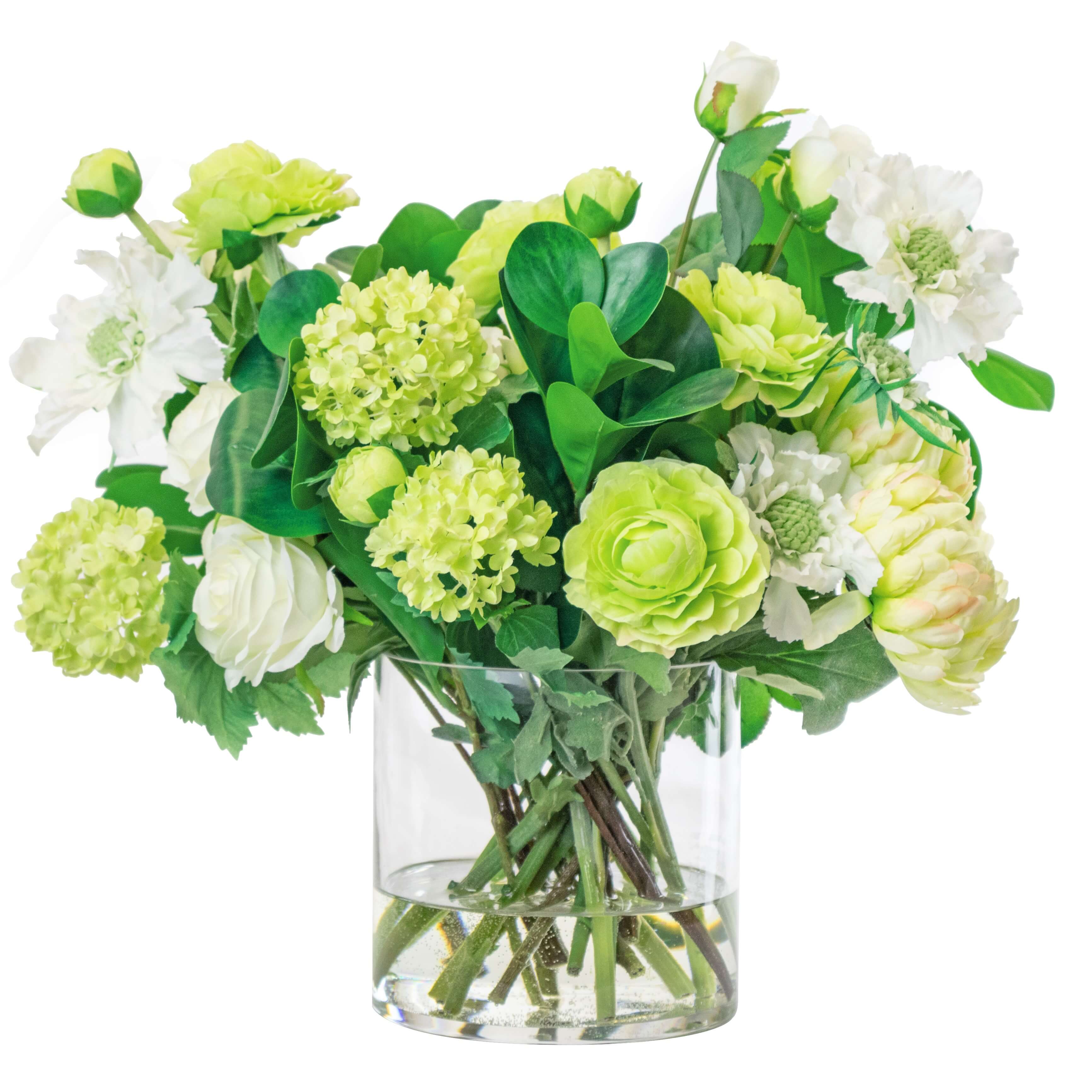 Artificial flowers in vase