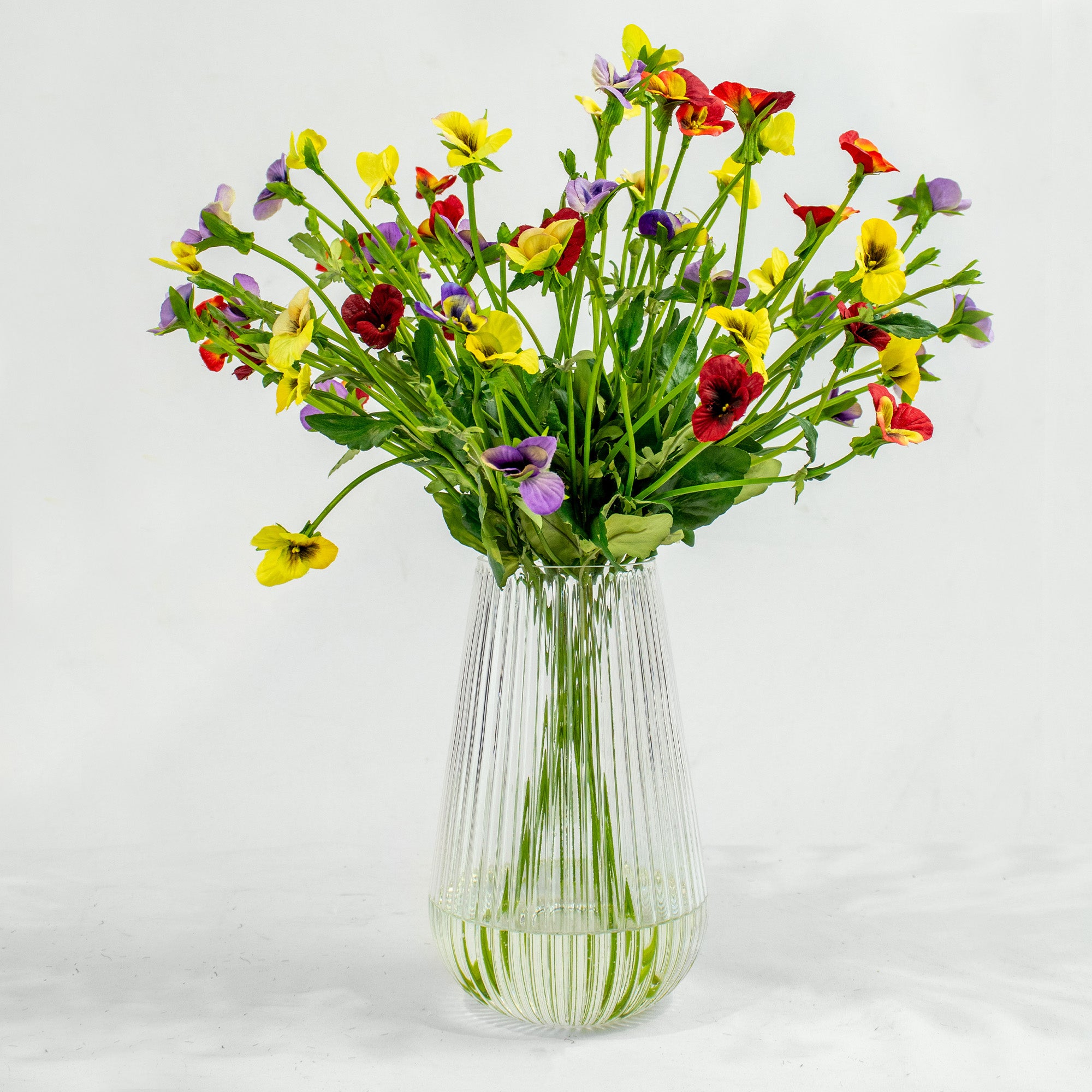 50cm Faux Mixed Pansy Arrangement