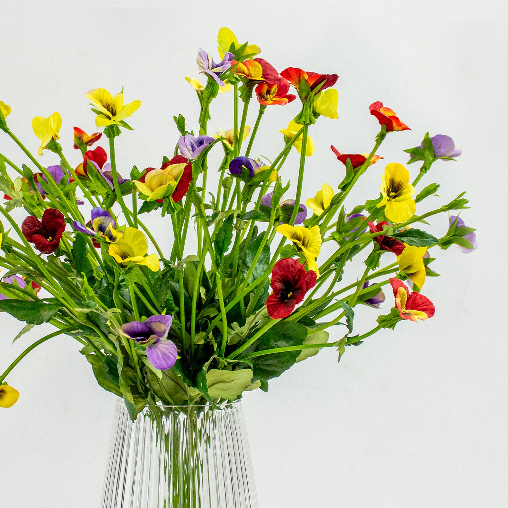 50cm Faux Mixed Pansy Arrangement