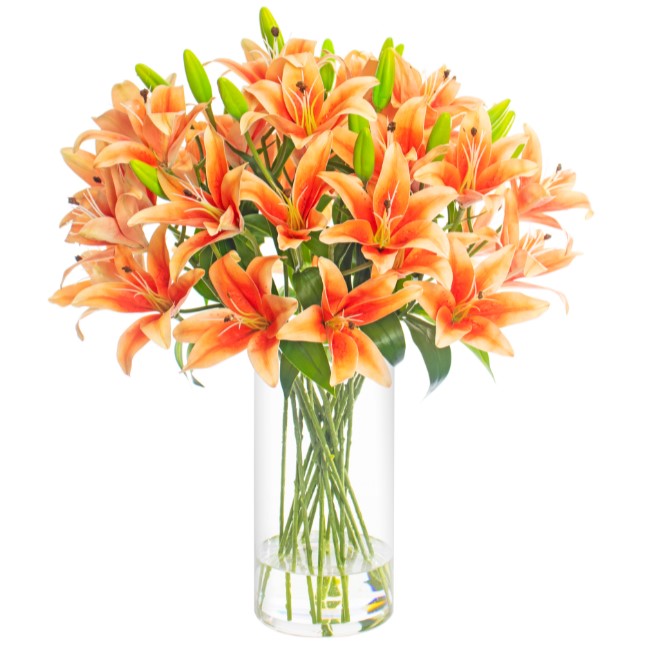 Artificial Orange Lily Arrangement