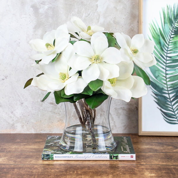artificial magnolia flower arrangement