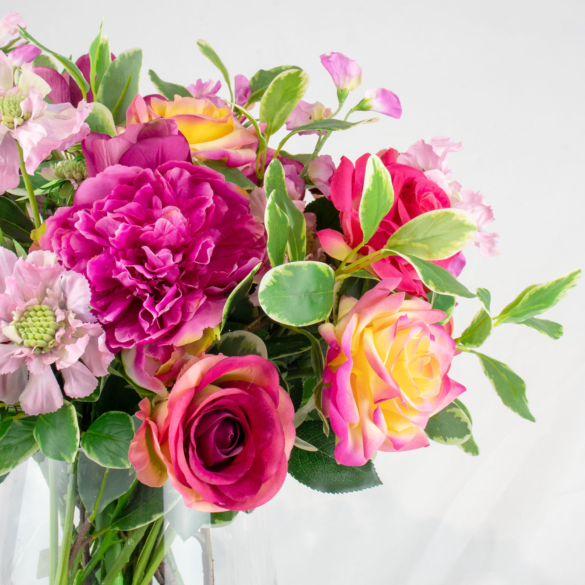 60cm Faux Fuchsia & Plum Mix Arrangement