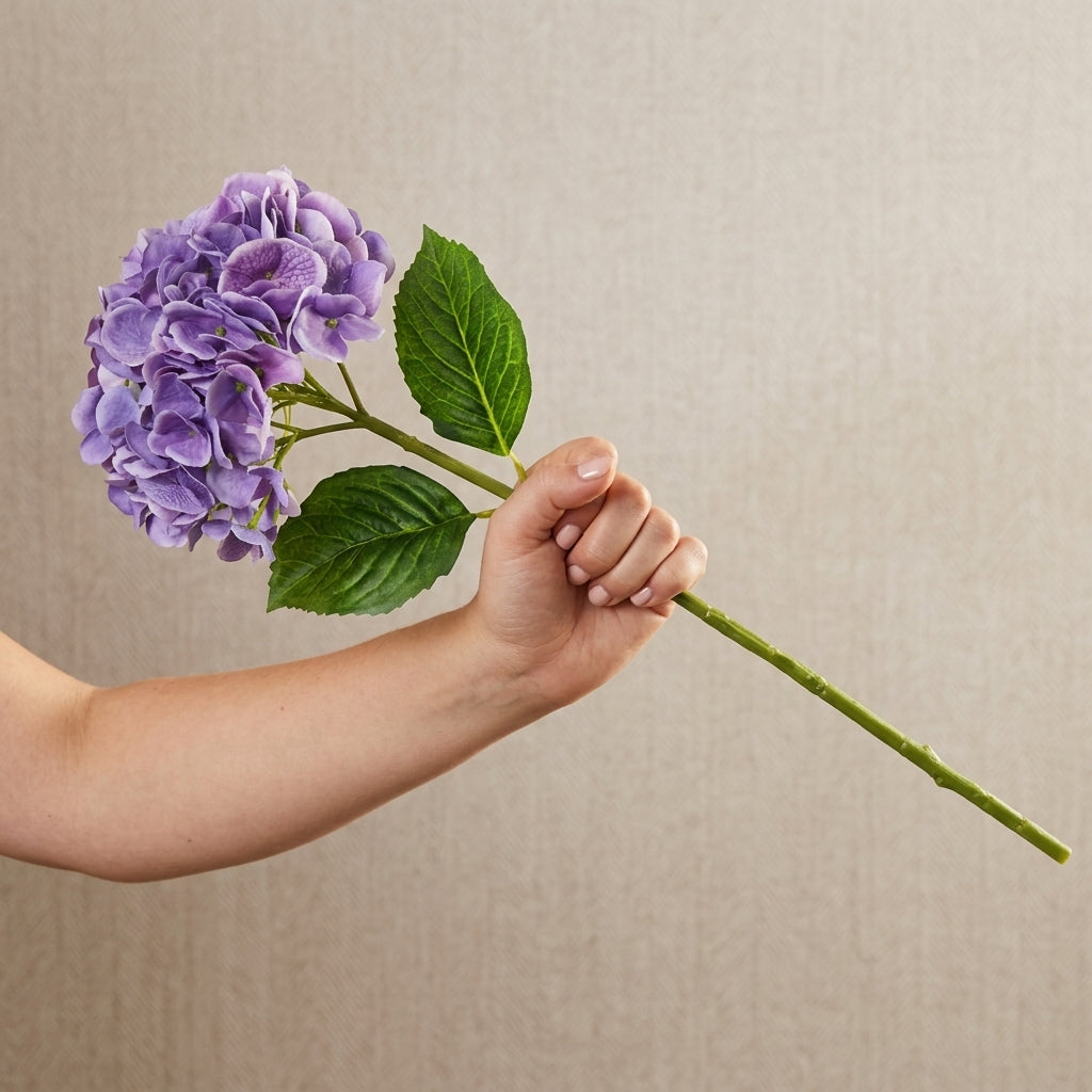 Hydrangea Spray - Purple | Artificial Purple Hydrangea | Real-Touch Silk Hydrangeas