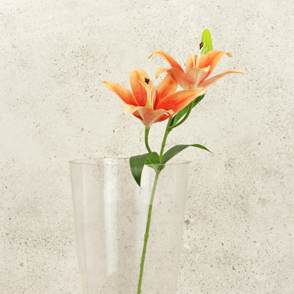 Orange artificial Tiger Lily stem