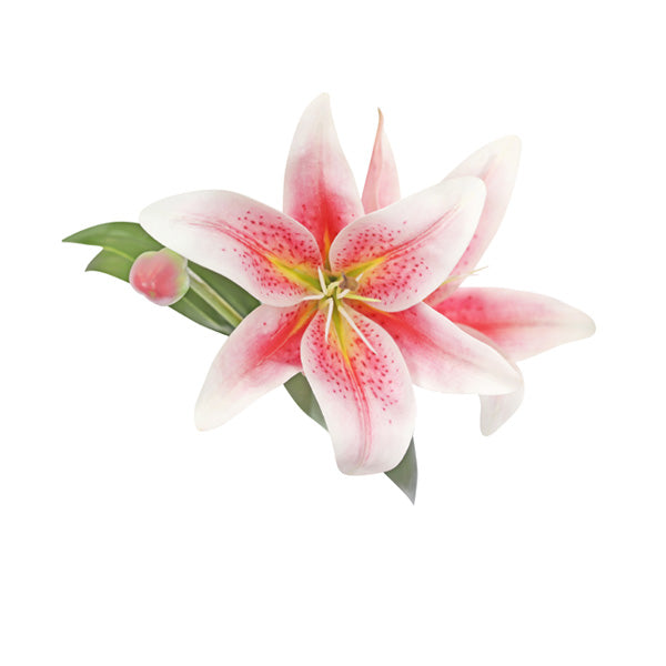 Pink artificial Tiger Lily single stem