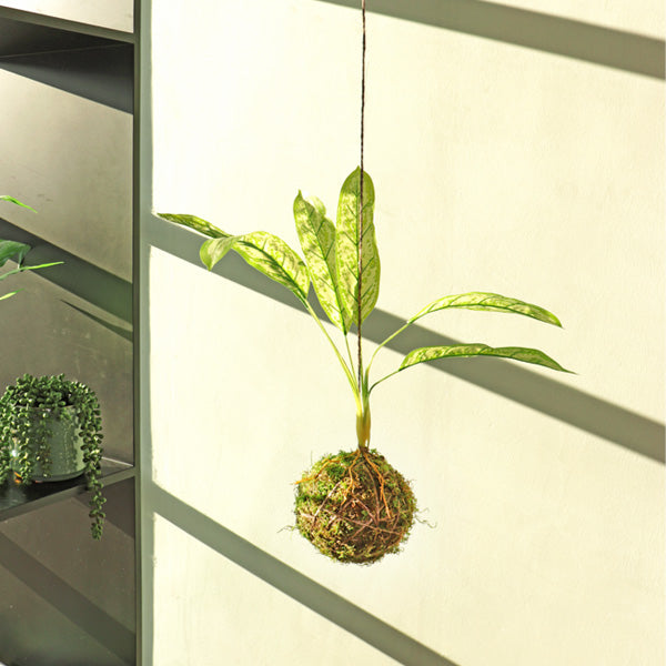 Artificial evergreen hanging bush