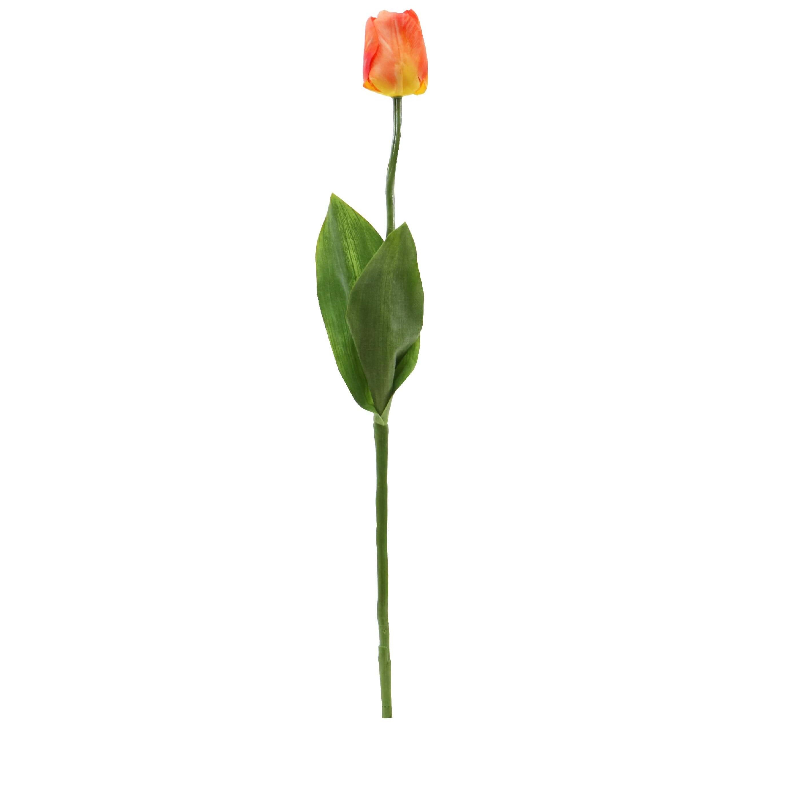 Artificial silk tulip flower stem