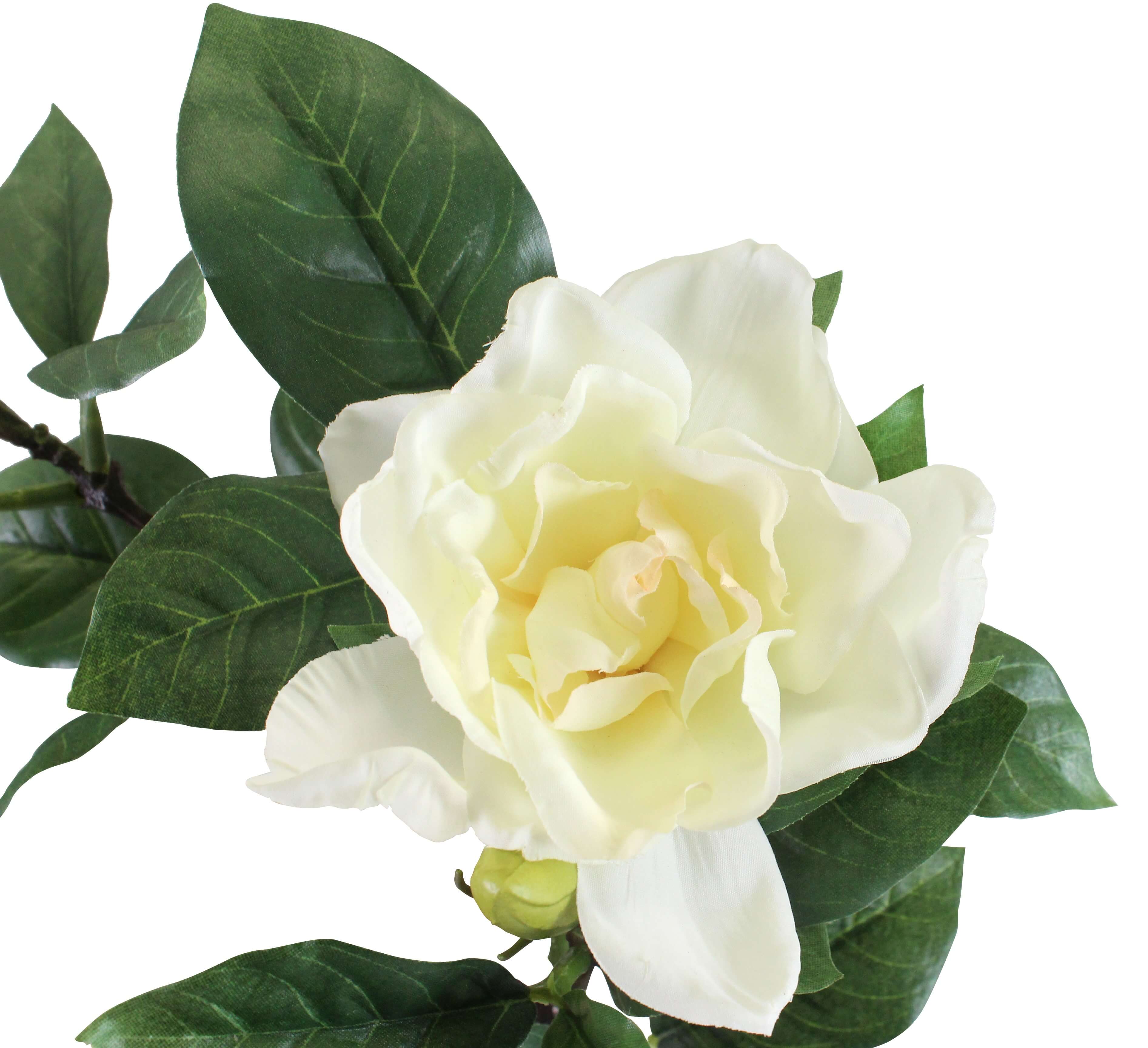 White artificial Gardenia single stem