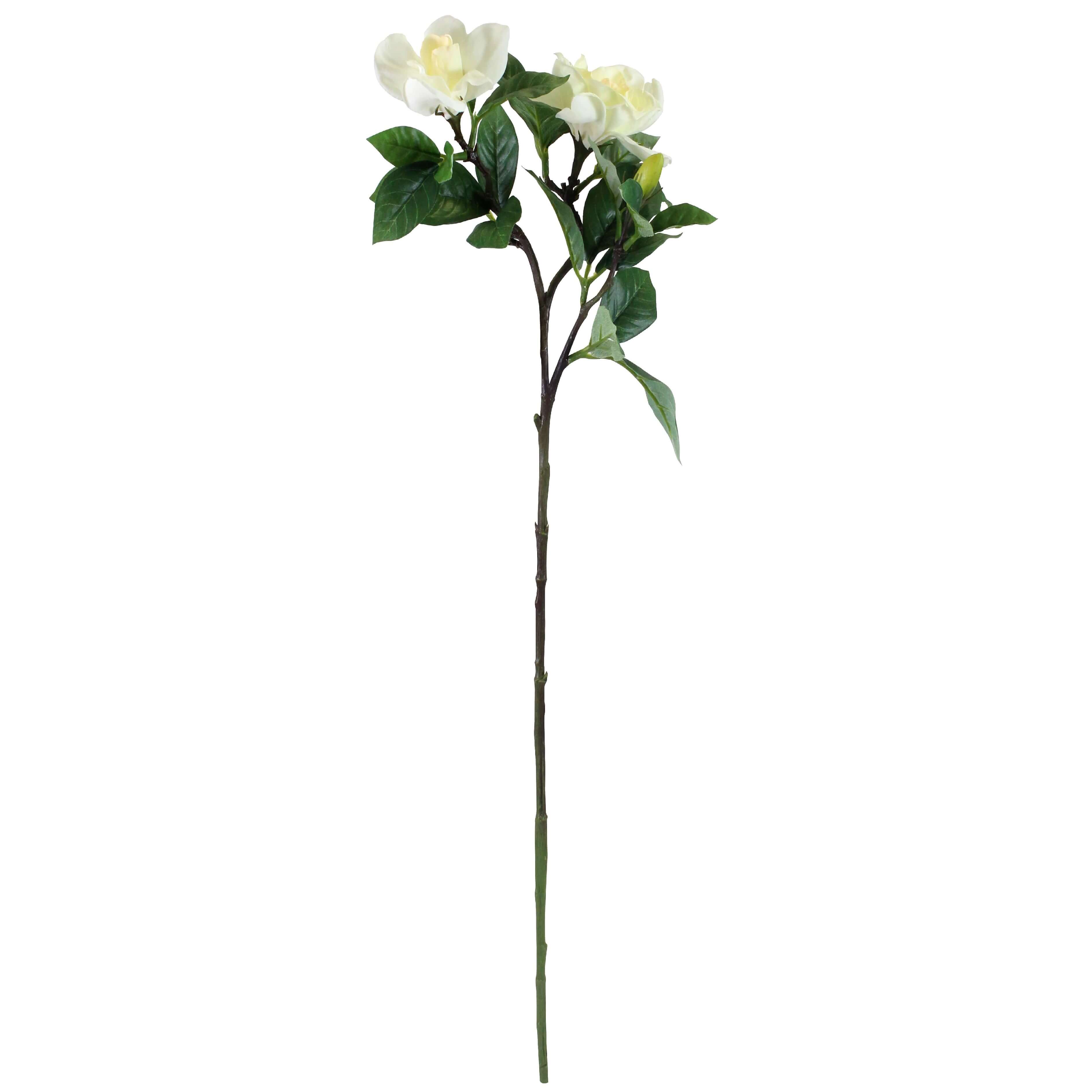 White artificial Gardenia single stem